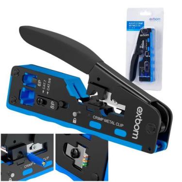 Imagem de Alicate Profissional Crimpar Ez Crimp Rj45 Vazado Passagem Cat5 Cat6 C
