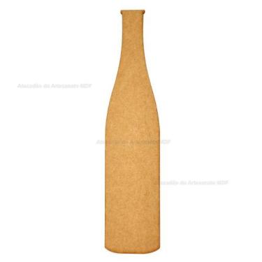 Imagem de Jogo 10 Aplique Formato Garrafa Decoração 20,5x6cm Mdf Madeira - ATACA
