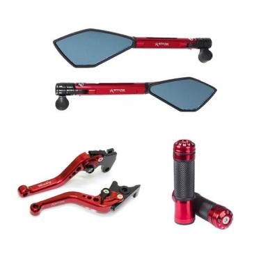 Imagem de Kit Manopla RETROVISOR Manete Esportivo MT03 MT 03 MT-03 - NoBrand, Ve
