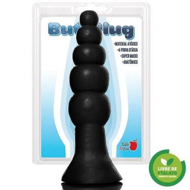 Imagem de Plug anal grande com esferas Preto - Sex shop - Adtoys