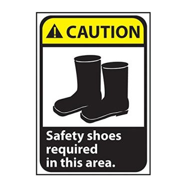 Imagem de Tênis de segurança Gilson CGA9RB Sinal de cuidado de área necessária, plástico rígido, 3,5 m x 3,5 m