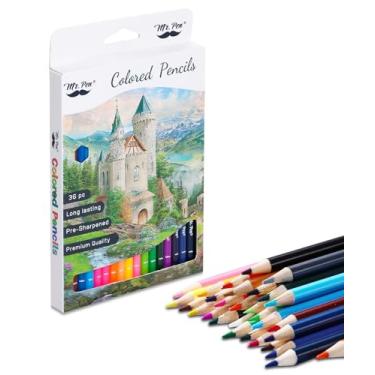 Imagem de Mr. Pen - Lápis de cor, pacote com 36, núcleo macio, lápis de cor para adultos e crianças, conjuntos de lápis de cor de madeira