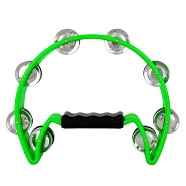 Imagem de EASTROCK Pandeiro, Metal Jingles Hand Held Percussion-Half Moon Pandeiro para Crianças, Adultos, Ktv, Festa Verde