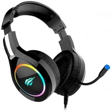 Imagem de H@vit HV-H2232d - Fone de Ouvido, Gamer, Iluminação RGB, com Microfone, Falante de 50mm, Conector 3.5mm