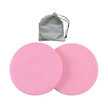 Imagem de Dynwave 2Pcs Ballet Turning Board Disco de torção de cintura Multiuso Dançarinos Equilíbrio Fácil de usar Placa giratória para dança Treinamento abdominal, Rosa