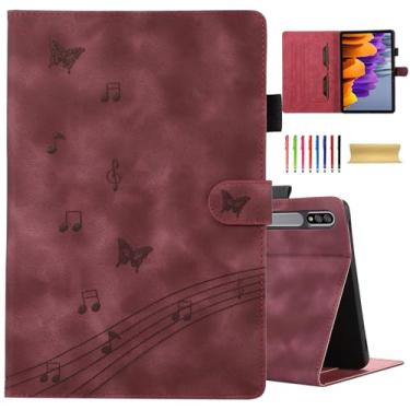 Imagem de Dteck Capa para Galaxy Tab S10 Plus 2024, Galaxy Tab S9 Plus/S8+/S7+/S7+/S7 FE 12,4 polegadas com suporte para caneta S, capa carteira de couro PU para negócios dobrável com suporte inteligente para