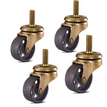 Imagem de 4 Rodízio giratório para freezer 41mm com espiga total 600 kg - Colson
