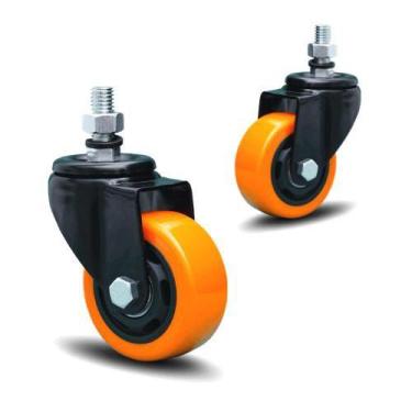 Imagem de 2 Rodizio giratório 3 pol com espiga sem freio com rolamento - Colson