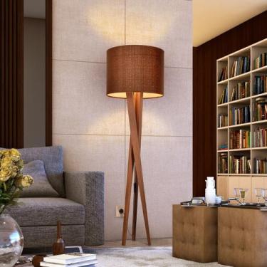 Imagem de Luminária Abajur Tripé De Chão Paris Retrô Moderna Bivolt - Mobigu, Ma