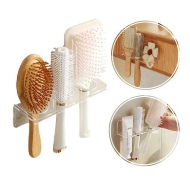 Imagem de Suporte Porta Organizador 3 Escova De Cabelo Barbeador em Acrílico Ban