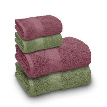 Imagem de Jogo de Toalha Banhão Indiana Intense 100% Algodão 4 Peças Gramatura 6