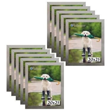 Imagem de Kit 10 Porta Retrato Molduras 20x25 Prateado - Santamaria Molduras