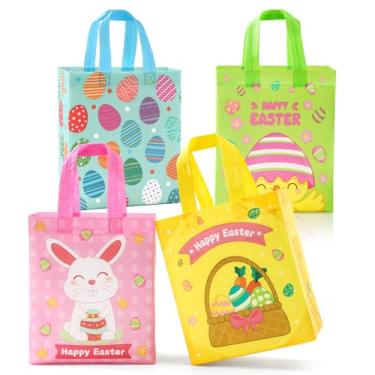 Imagem de STYPOP Pacote com 48 sacos de presente de Páscoa de 23 cm com papel de seda