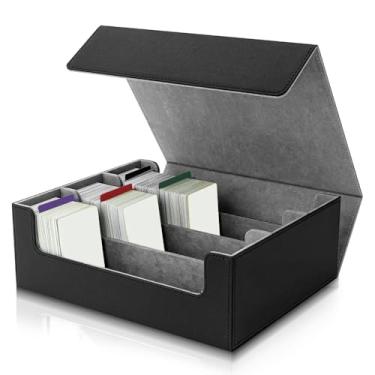 Imagem de Tundala - Estojo de Baralho para Cartões Colecionáveis 2400+, com 10 Divisórias Coloridas, Design com Fecho Magnético Forte, Estojo Pokemon, Booster Box