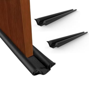 Imagem de Kit 2 Protetores Veda Porta Duplo 80 cm Contra Bichos Previne Insetos Veda Fresta Bloqueia Poeira Isolamento Térmico e Acústico Tecido Vedação de Ar Protetor de Portas para Casa Premium