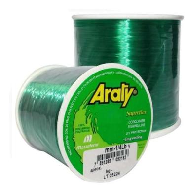 Imagem de Linha Monofilamento Araty Superflex 1/4 LB Verde  Mazzaferro