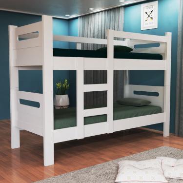 Imagem de Beliche Solteiro Amanda c/ Escada 2 Andares Seguro e Moderno