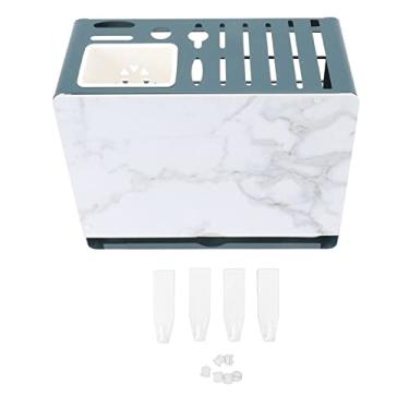 Imagem de Blocos de suporte de faca GRCFUMO, suporte de faca multifuncional, suporte de tampa de pote de placa de corte para organização de bancada e armazenamento de cozinha (Moldura Verde de Bancada)