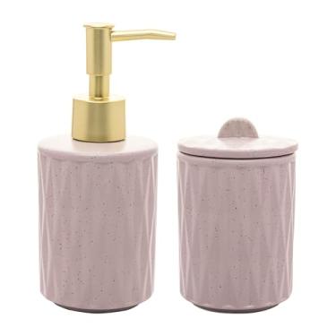 Imagem de LYOR - Conjunto 2 Peças para Banheiro de Cerâmica Deli Diamond Bege