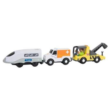 Imagem de Locomotiva Elétrica de Trem com Trilhos Magnéticos - Brinquedo Compatí