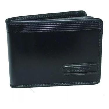 Imagem de Carteira Masculina Mitty Couro Legítimo Pequena , Preto