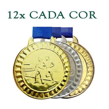 Imagem de Kit 36 Medalhas De Futebol Futsal Torneio Campeonato 4,5cm sortidas