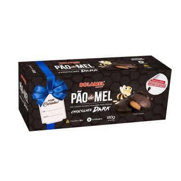 Imagem de Pão de mel com cobertura chocolate meio amargo bolamel 180G