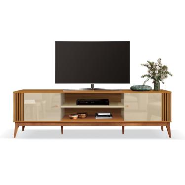 Imagem de Rack Bancada Para Sala TV Até 75 Polegadas Legacy Cedro / Off White