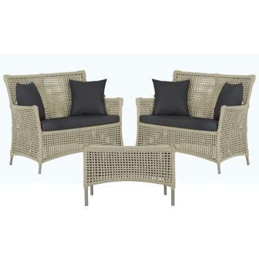 Imagem de 2 Sofás E Mesa Igapó Alumínio Fendi Corda Náutica E11 Trama Rami