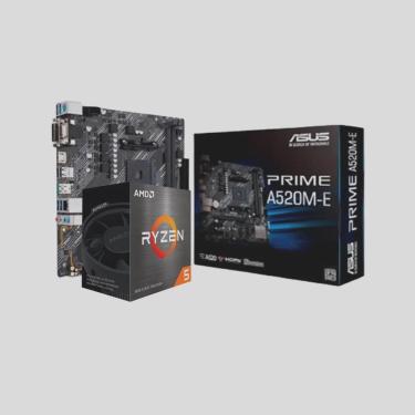 Imagem de Kit Upgrade amd Ryzen 5 5600G / Placa Mãe Asus Prime A520M-E DDR4
