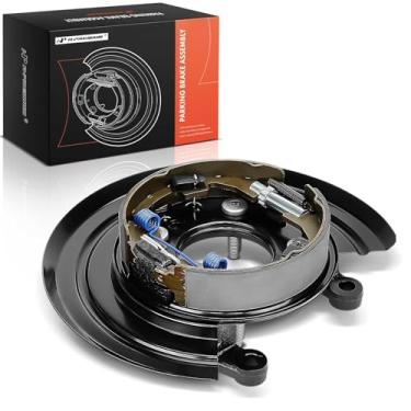 Imagem de A-Premium Conjunto de placa de suporte de freio de estacionamento carregado pelo passageiro traseiro compatível com modelos Ford - F-250 Super Duty, F-350 Super Duty, 2011-2012