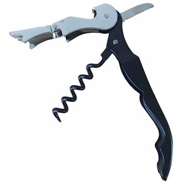 Imagem de Saca-Rolhas Profissional em Aço Inox, 2 Estágios com Canivete, 12 cm, Prata