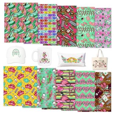 Imagem de Tintnut Papel de transferência de sublimação com tema de enfermeira - 10 folhas de 30,5 x 25,4 cm, estetoscópio médico padronizado por sublimação para canecas, copos, camisetas