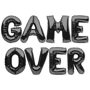 Imagem de PartyForever Balloons Banner Game Over Themed Party Decorations and Supplies Sign