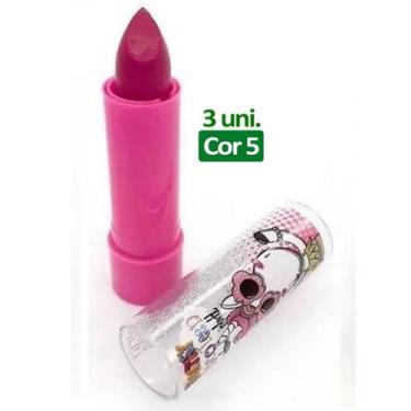Imagem de Kit 3 Uni Batom Infantil Discoteen Maquiagem Make Crianças - Blessed, 