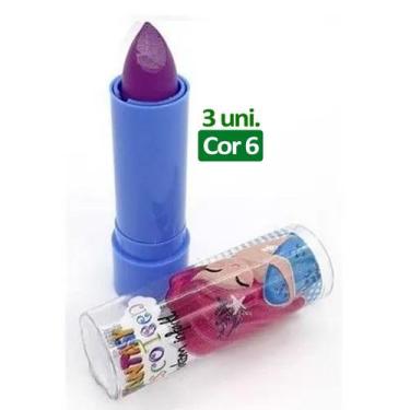 Imagem de Kit 3 Uni Batom Infantil Discoteen Maquiagem Make Crianças - Blessed, 