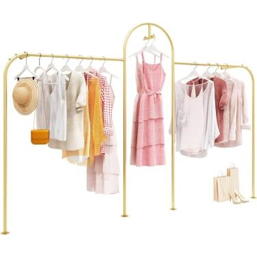 Imagem de Suporte de parede para varão, prateleira de roupas, loja de roupas, expositor de roupas, cabide comercial, prateleira organizadora multifuncional para organizar roupas, shopping e lojas