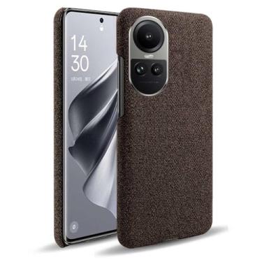 Imagem de Capa para OPPO Reno 10 PRO 5G,Capa desenhada em lona,Case Protetora Ultrafina com Empunhadura Macia,Design em Tecido Antichoque e Antiarranhões-Brown