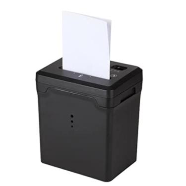 Imagem de Mini triturador de cartão de papel de mesa multifuncional pequeno triturador de mesa pessoal elétrico portátil para escritório (D 175 * 130 * 200 mm)