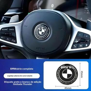 Imagem de Adesivo de Emblema para Volante de Carro (45mm) - Estilo BMW E36 E46 E
