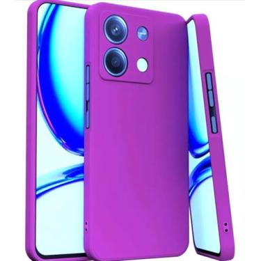 Imagem de Capa Capinha PREMIUM Compatível Motorola Moto Edge 60 e Edge 60 Fusion Silicone Macio Interior Veludo - Proteção De Câmera (Uva)