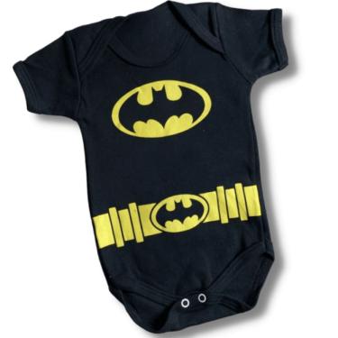 Imagem de Body Batman Preto Mesverssario Fantasia Bebe