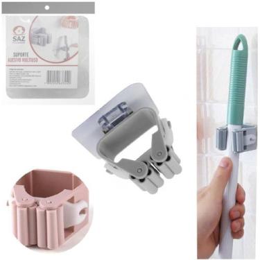 Imagem de Suporte Porta Vassoura Com Encaixe De Plástico Autoadesivo - Saz