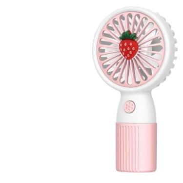 Imagem de Ventilador Portátil Recarregável Bateria Silencioso Turbo (Branco/Rosa)
