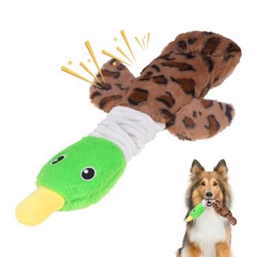 Imagem de KOOLTAIL Duck Tug of War Brinquedos barulhentos para cachorros, brinquedos de pelúcia interativos para filhotes com papel enrugado, brinquedo grande para cães internos e externos, brinquedo de