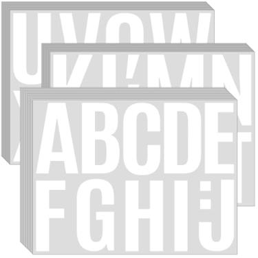 Imagem de Bemeol 476 Pieces Bulletin Board Letters 4 Inch Large Alphabet Letter Stickers Self Adhesive Stick on Letters for Poster Board School Classroom Home Office Decor(White)