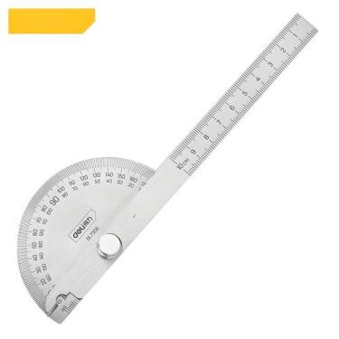 Imagem de Transferidor De Metal De 150 Mm E 180 Graus, Régua De Ângulo De Aço In