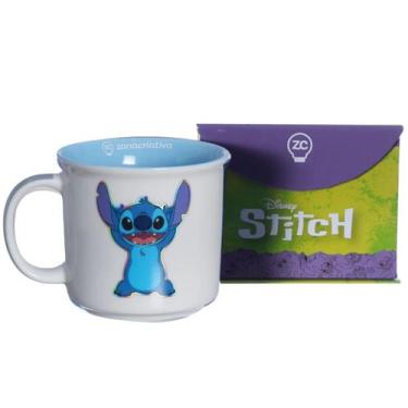 Imagem de Caneca Stitch Personagem Disney Branca Cerâmica Zona Criativa