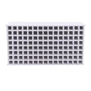 Imagem de Ｂｅｓｇａ Organizador de canetas marcadoras, organizador de marcadores com 120 compartimentos, suporte compacto para pincéis de mesa, suporte de exposição para