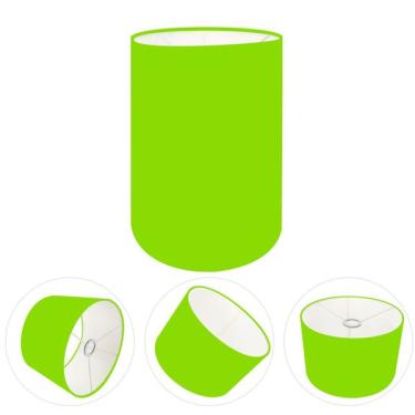Imagem de Cúpula Abajur Cilíndrica Cp-8004 Ø15x25cm Verde Limão